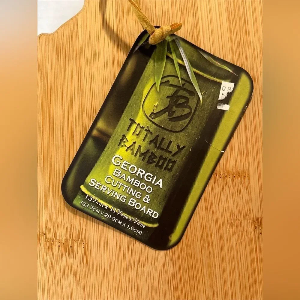 Totally Bamboo Cutting and Serving Board Cut to the Shape of Georgia US